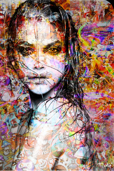 Digital Arts titled "POP GIRLY" by Pierre Olié, Original Artwork, Digital Painting