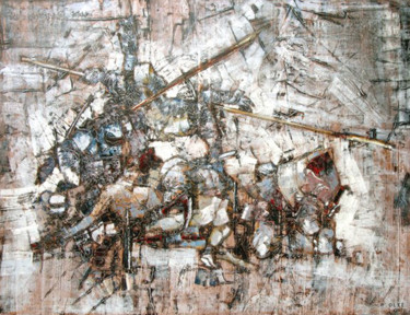 Pintura titulada "samourail" por Pierre Olié, Obra de arte original, Oleo