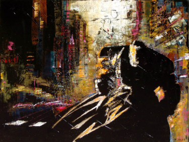 Картина под названием "URBAN MAN 2" - Pierre Olié, Подлинное произведение искусства, Масло