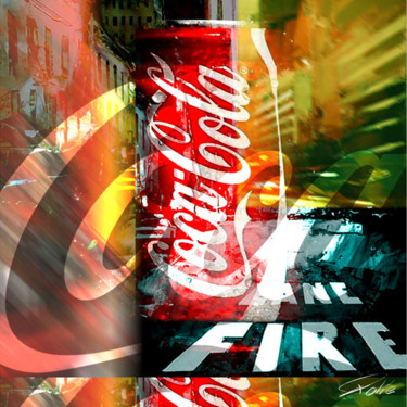 Digital Arts titled "coca-cola NY" by Pierre Olié, Original Artwork, Digital Painting