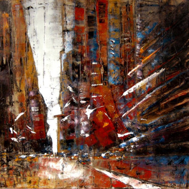 Schilderij getiteld "URBAN NY" door Pierre Olié, Origineel Kunstwerk, Olie