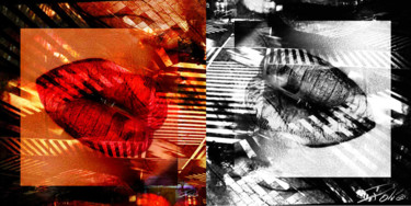 Digitale Kunst mit dem Titel "kiss" von Pierre Olié, Original-Kunstwerk, Digitale Malerei