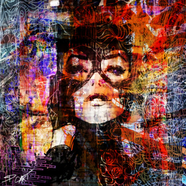 Pintura intitulada "CATWOMAN" por Pierre Olié, Obras de arte originais, Acrílico