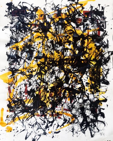 Peinture intitulée "Cally yellow2" par Pierre Olié, Œuvre d'art originale, Impression numérique
