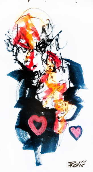 Peinture intitulée "´. Crok love. ´" par Pierre Olié, Œuvre d'art originale, Acrylique