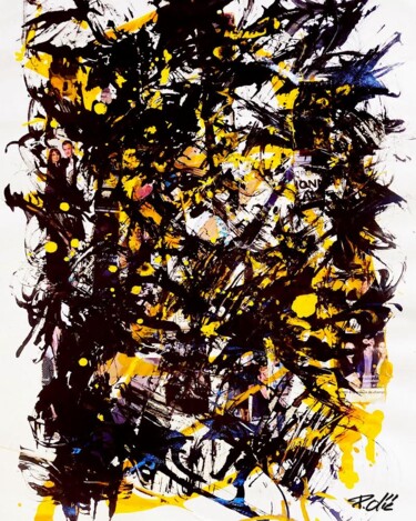 Painting titled "Mixed media Cally y…" by Pierre Olié, Original Artwork, Digital Print