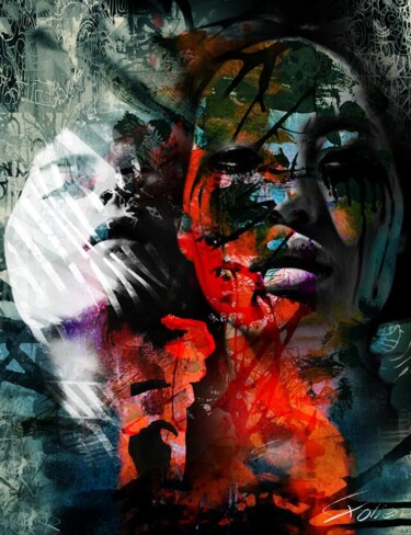 Peinture intitulée "Duo colors" par Pierre Olié, Œuvre d'art originale, Peinture numérique