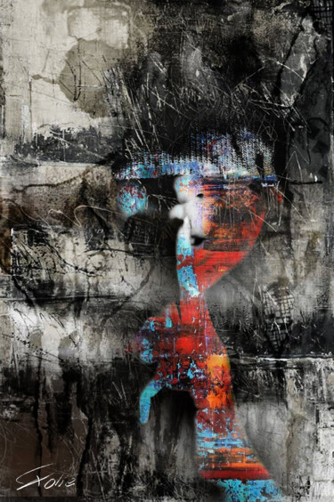 Peinture intitulée "´´´chut’´´" par Pierre Olié, Œuvre d'art originale, Impression numérique