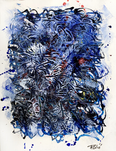Картина под названием "gray abstract" - Pierre Olié, Подлинное произведение искусства, Цифровая печать Установлен на Алюминий
