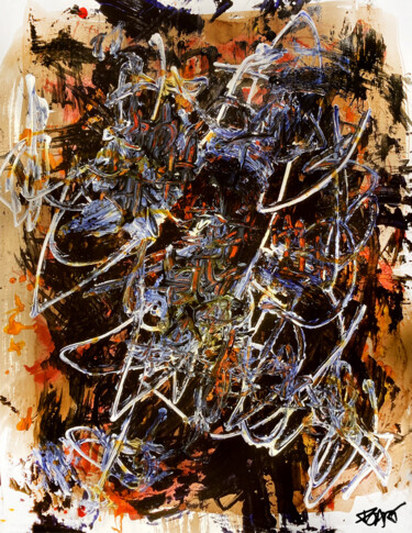 Painting titled "" cally garffik"" by Pierre Olié, Original Artwork, Acrylic