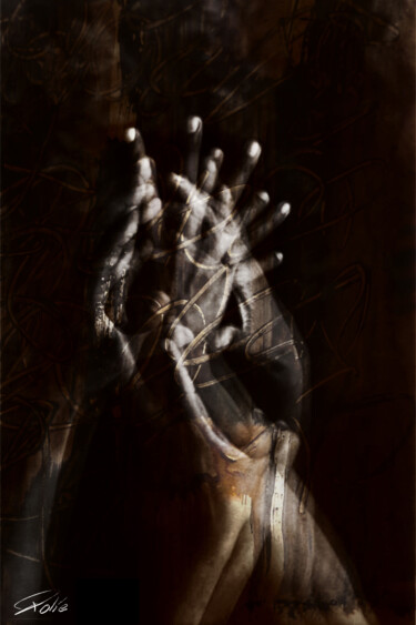 Картина под названием "BROWN HAND" - Pierre Olié, Подлинное произведение искусства, Акрил