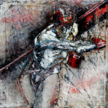 Malerei mit dem Titel "boxeur ORIGINAL ART…" von Pierre Olié, Original-Kunstwerk, Öl