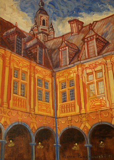 Peinture intitulée "Vieille bourse" par Pierre Paszkowski, Œuvre d'art originale, Huile