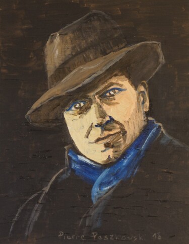 Peinture intitulée "Jean Moulin" par Pierre Paszkowski, Œuvre d'art originale, Huile