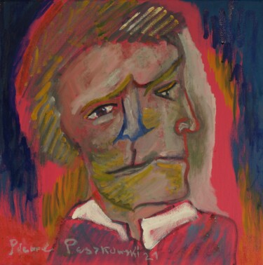 Painting titled "Pierre Bachelet rose" by Pierre Paszkowski, Original Artwork, Oil