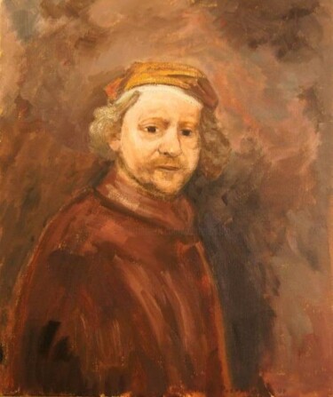 Painting titled "rembrandt" by Pierre Paszkowski, Original Artwork, Oil