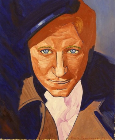 Peinture intitulée "Jean Gabin - 2" par Pierre Paszkowski, Œuvre d'art originale, Huile