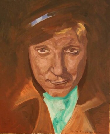 Painting titled "Jean Gabin - 1" by Pierre Paszkowski, Original Artwork, Oil