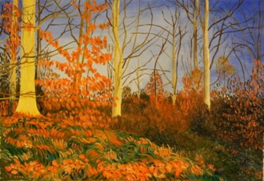 Painting titled "forêt" by Pierre Paszkowski, Original Artwork, Oil