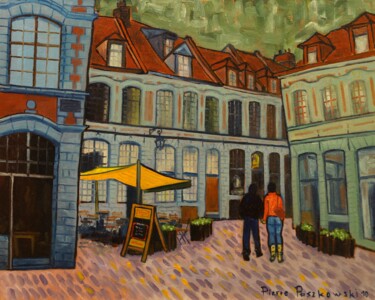 Peinture intitulée "Place aux oignons -…" par Pierre Paszkowski, Œuvre d'art originale