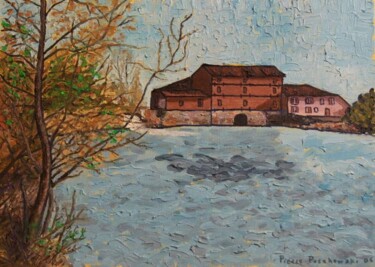 Peinture intitulée "La fosse du moulin" par Pierre Paszkowski, Œuvre d'art originale, Huile