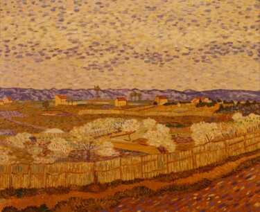 Peinture intitulée "Montmajour Van Gogh" par Pierre Paszkowski, Œuvre d'art originale, Huile