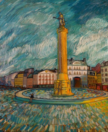 Painting titled "Grand'Place de Lill…" by Pierre Paszkowski, Original Artwork