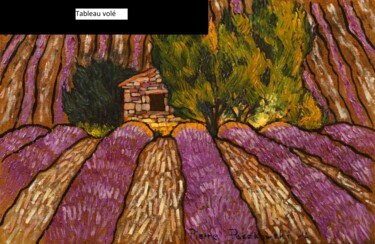 Peinture intitulée "Maison dans la lava…" par Pierre Paszkowski, Œuvre d'art originale, Huile