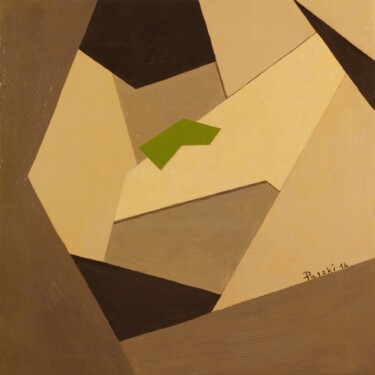 Peinture intitulée "grisaille verte - 3" par Pierre Paszkowski, Œuvre d'art originale, Huile