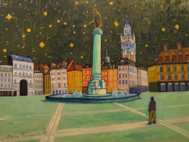 Painting titled "Grand'Place - 3" by Pierre Paszkowski, Original Artwork, Oil