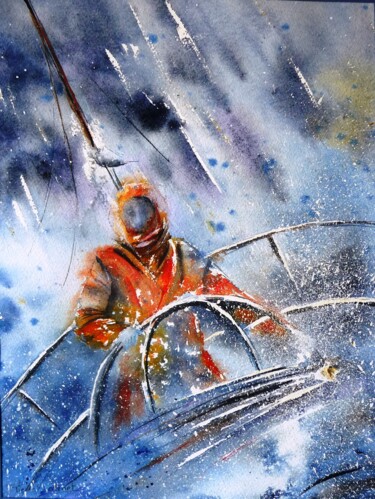 Peinture intitulée "Dans la tempête." par Pierre Patenet, Œuvre d'art originale, Aquarelle