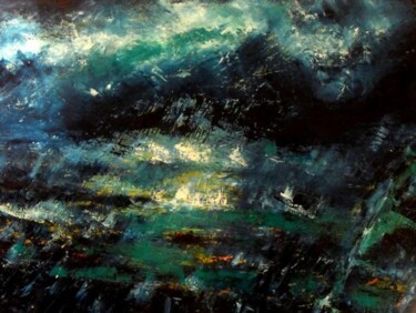 Peinture intitulée "La vague" par Pierre-Paul Marchini, Œuvre d'art originale, Huile