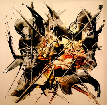 Peinture intitulée "L'épée de vérité" par Pierre-Paul Marchini, Œuvre d'art originale, Huile