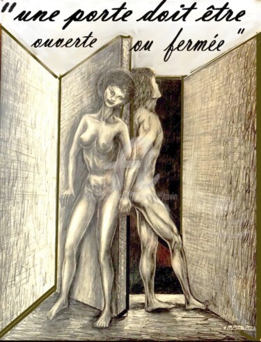 Peinture intitulée "LA PORTE" par Pierre Peytavin, Œuvre d'art originale, Huile