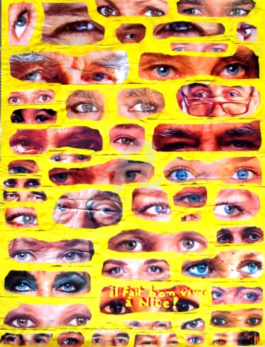 Collages intitulée "VIVRE A NICE" par Pierre Peytavin, Œuvre d'art originale, Collages