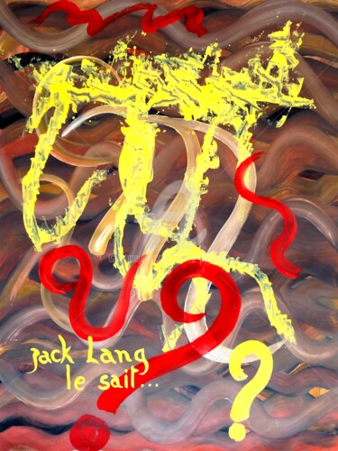 Peinture intitulée "JACK LANG" par Pierre Peytavin, Œuvre d'art originale, Huile