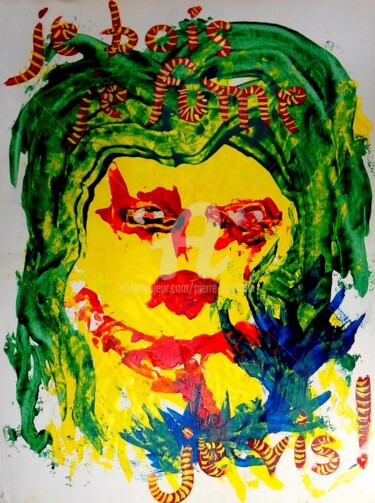 Malerei mit dem Titel "JE VIS" von Pierre Peytavin, Original-Kunstwerk, Öl