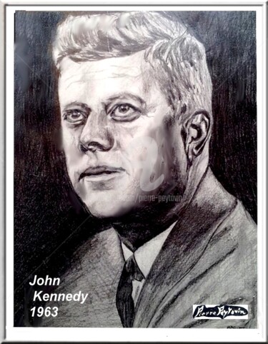 Arts numériques intitulée "John Kennedy" par Pierre Peytavin, Œuvre d'art originale, Travail numérique 2D