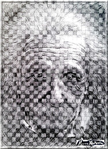 Digitale Kunst mit dem Titel "EINSTEIN 1" von Pierre Peytavin, Original-Kunstwerk, 2D digitale Arbeit