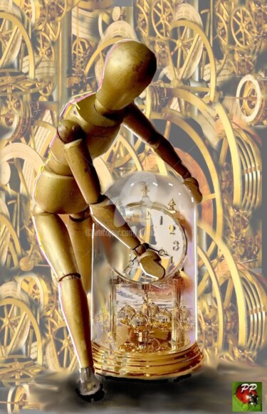 Digital Arts με τίτλο "Temps confiné" από Pierre Peytavin, Αυθεντικά έργα τέχνης, Ψηφιακή ζωγραφική