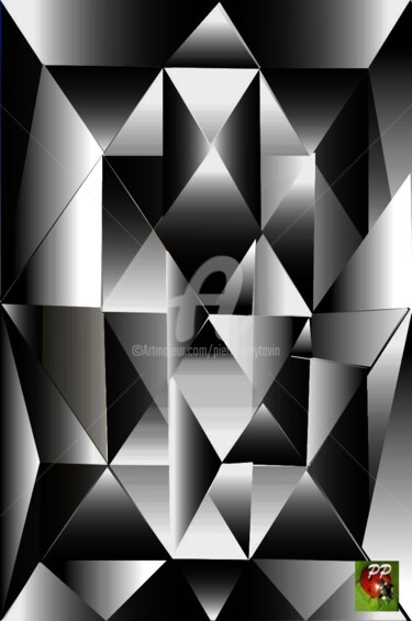 Digital Arts titled "JEU NOIR-BLANC" by Pierre Peytavin, Original Artwork, 2D Digital Work