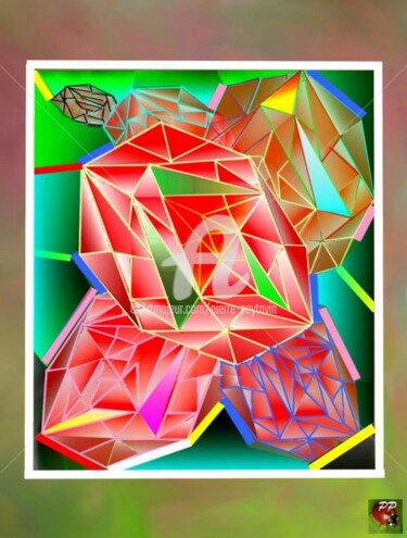 Digitale Kunst mit dem Titel "JEU DE COULEURS" von Pierre Peytavin, Original-Kunstwerk, 2D digitale Arbeit