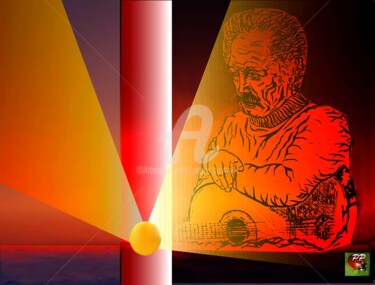 Digital Arts titled "BRASSENS  GEORGES…" by Pierre Peytavin, Original Artwork, 2D Digital Work