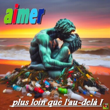 Digitale Kunst mit dem Titel "AIMER PLUS LOIN" von Pierre Peytavin, Original-Kunstwerk, KI-generiertes Bild