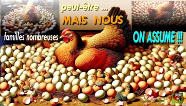 Цифровое искусство под названием "Familles nombreuses" - Pierre Peytavin, Подлинное произведение искусства, Изображение, сге…