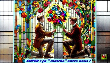 Digital Arts titled "SUPER ça matche" by Pierre Peytavin, Original Artwork, AI generated image