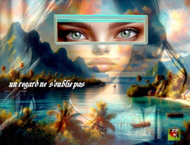 Arts numériques intitulée "Un regard ne s'oubl…" par Pierre Peytavin, Œuvre d'art originale, Image générée par l'IA