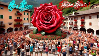 Digitale Kunst getiteld "La Rose : quoi d'au…" door Pierre Peytavin, Origineel Kunstwerk, AI gegenereerde afbeelding