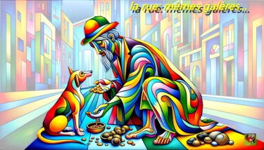 Digital Arts titled "LA RUE  MÊMES GALER…" by Pierre Peytavin, Original Artwork, AI generated image