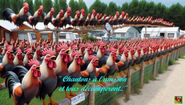 数字艺术 标题为“CHANTONS A L'UNISSON” 由Pierre Peytavin, 原创艺术品, AI生成的图像